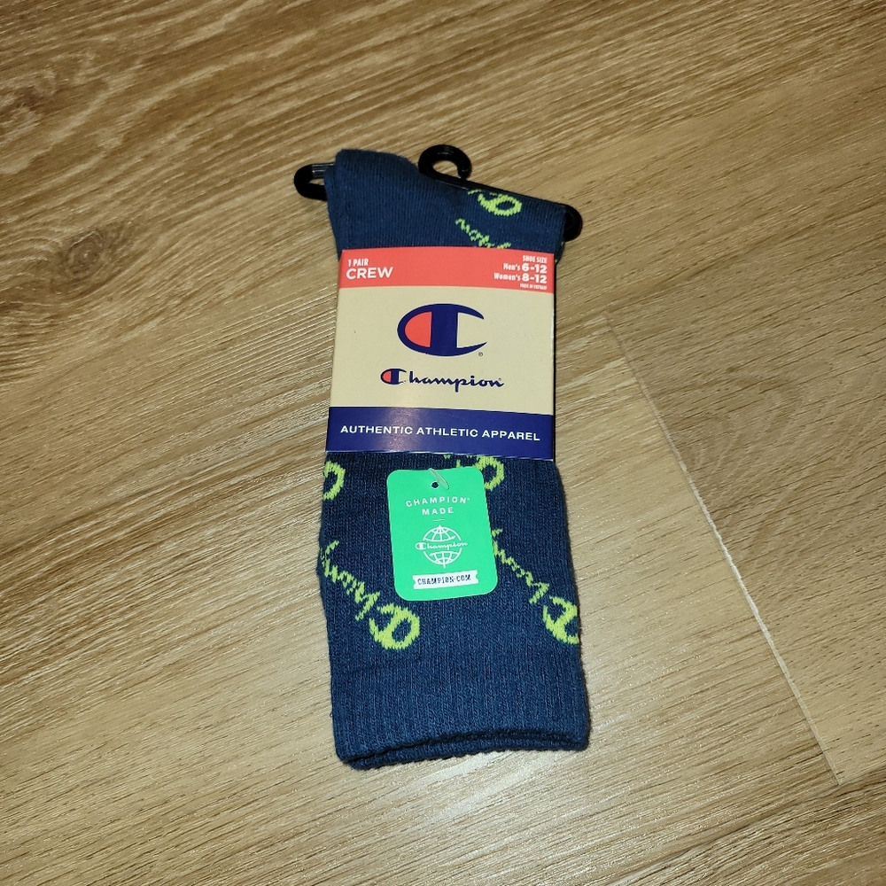 Champion Unisex C-Life Repeat C Crew All-Over Print Men’s Socks New